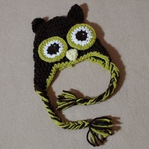 Newborn Baby Boy crochet owl hat!
